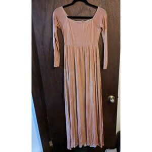 Pinkblush Small Maxi Long Sleeve Maternity Dress